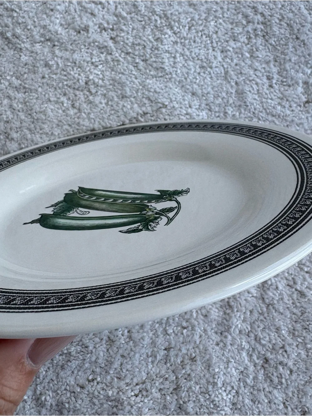 Pfaltzgraff Farmers Market Vintage Salad Plate Green Pea Pod